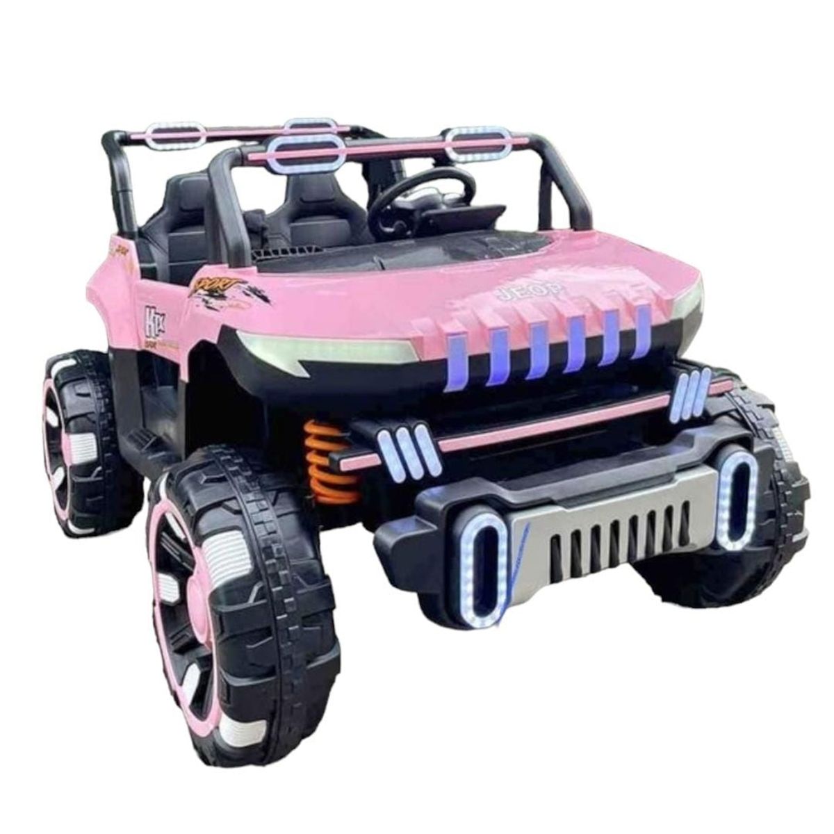 GENERICO - Jeep Electrico 4x4 Con Luces Led Para Niños Rosado