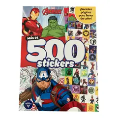VERTICE - Libro para colorear Marvel Avengers más 500 stickers