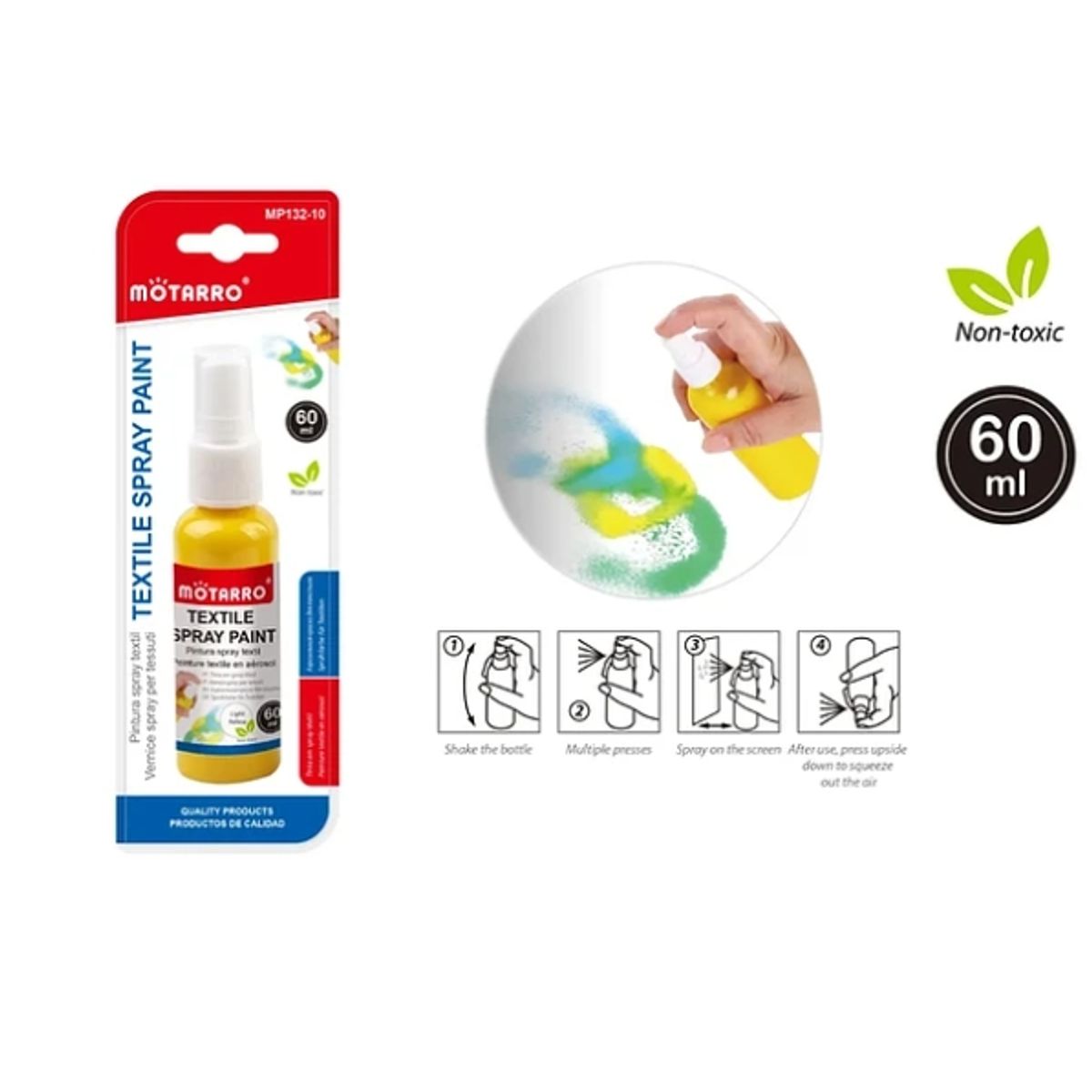 GENERICO - Pintura Textil En Spray Color Amarillo Oscuro 60 ML