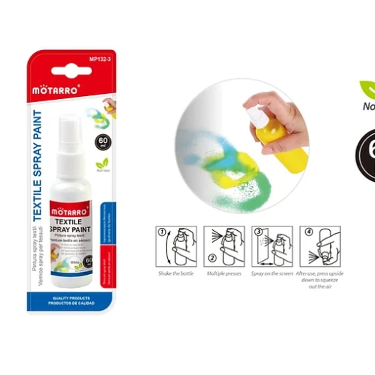 GENERICO - Pintura Textil En Spray Color Blanco 60 ML