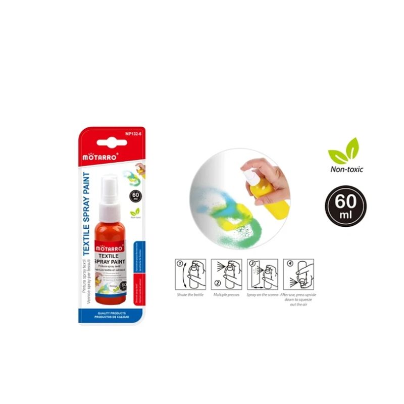 GENERICO - Pintura Textil En Spray Color Naranjo 60 ML