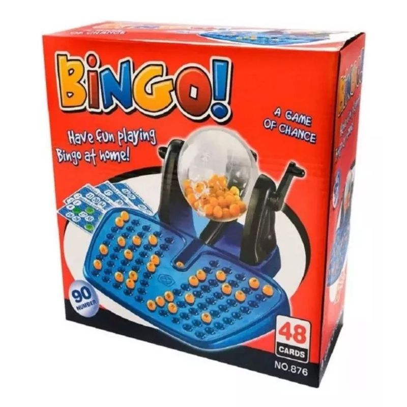 GENERICO - Set De Bingo Lota Completo Incluye Tombola Fichas Pelotas