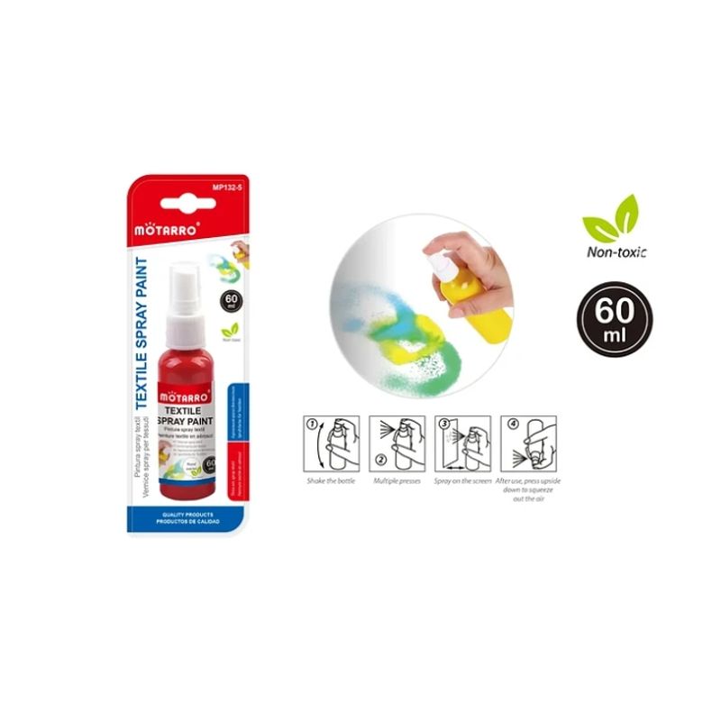 GENERICO - Pintura Textil En Spray Color Rojo 60 ML