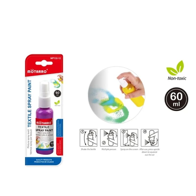 GENERICO - Pintura Textil En Spray Color Rosa Fuerte 60 ML
