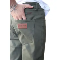 ADONAY - Jeans hombre verde elasticado