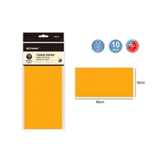 GENERICO - Papel De Seda Amarillo Mostaza 10 Pcs Papeleria