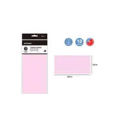 GENERICO - Papel De Seda Rosa Claro 10 Pcs Papeleria