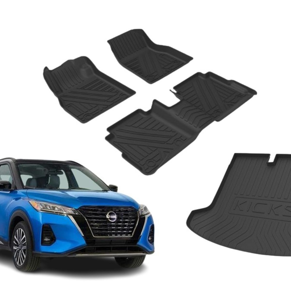 GENERICO - Set Cubre Pisos calce Perfecto Nissan Kicks - 4 Piezas