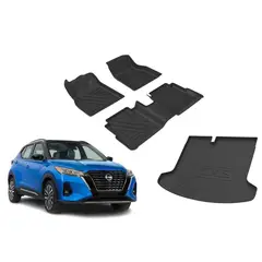 GENERICO - Set Cubre Pisos calce Perfecto Nissan Kicks - 4 Piezas