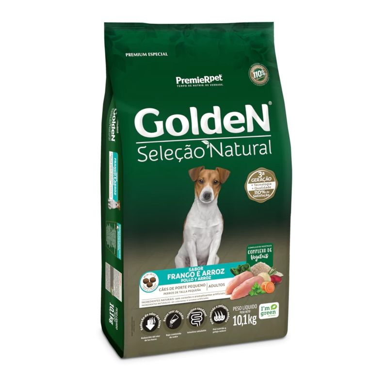 PREMIER - Alimento Golden Perro Raza Pequeña Sabor Pollo y Arroz 10Kg