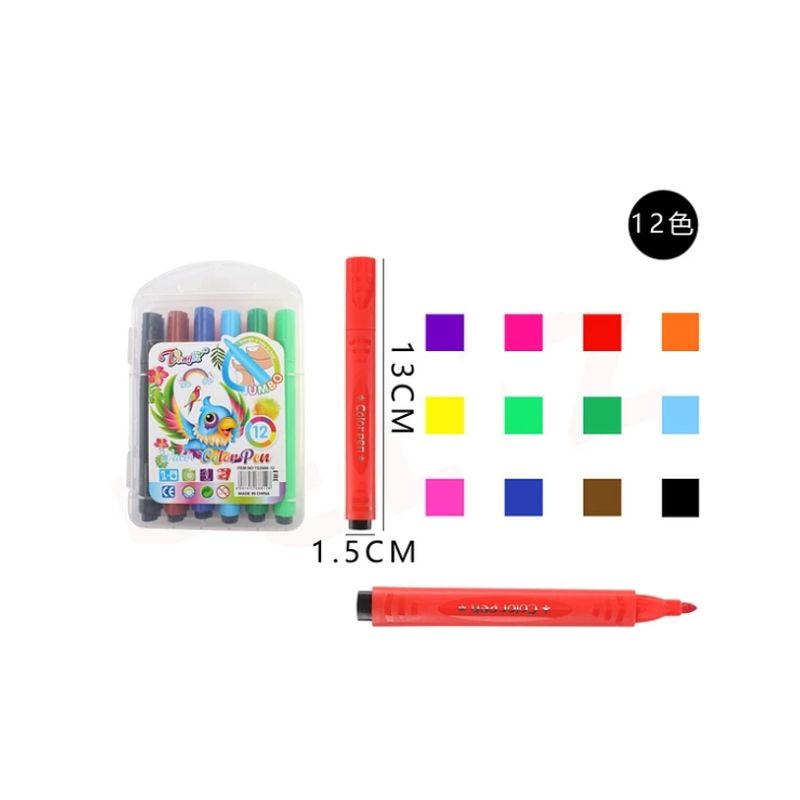 GENERICO - Marcadores De 12 Colores Papeleria
