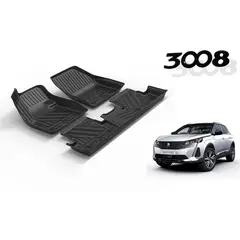 GENERICO - Set Cubre Pisos Calce Perfecto Peugeot 3008 3 Piezas
