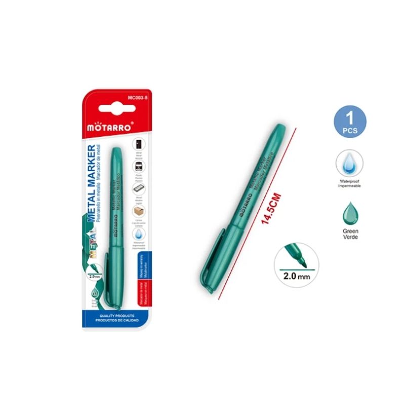 GENERICO - Plumón Metalizado Celeste 2,0 mm Set 3
