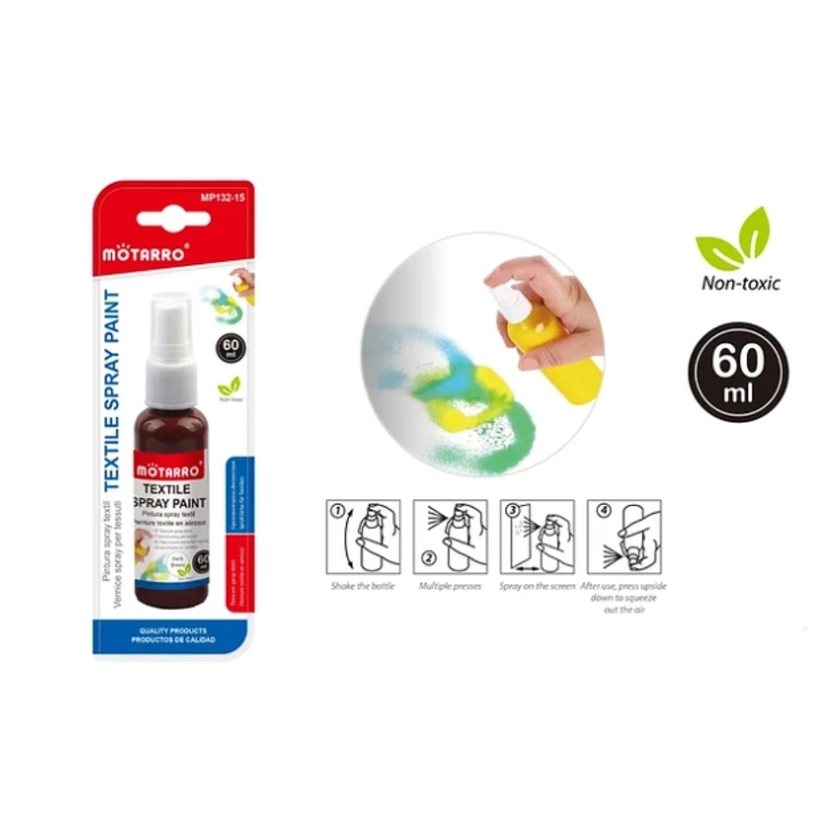 GENERICO - Pintura Textil En Spray Color Café 60 ML