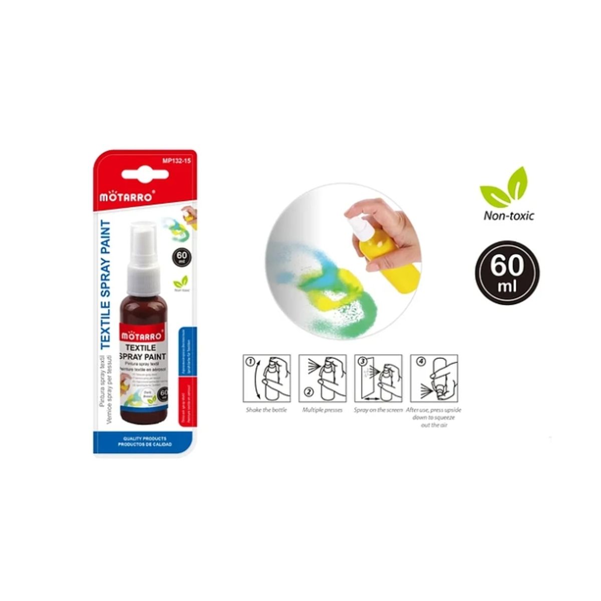 GENERICO - Pintura Textil En Spray Color Café 60 ML