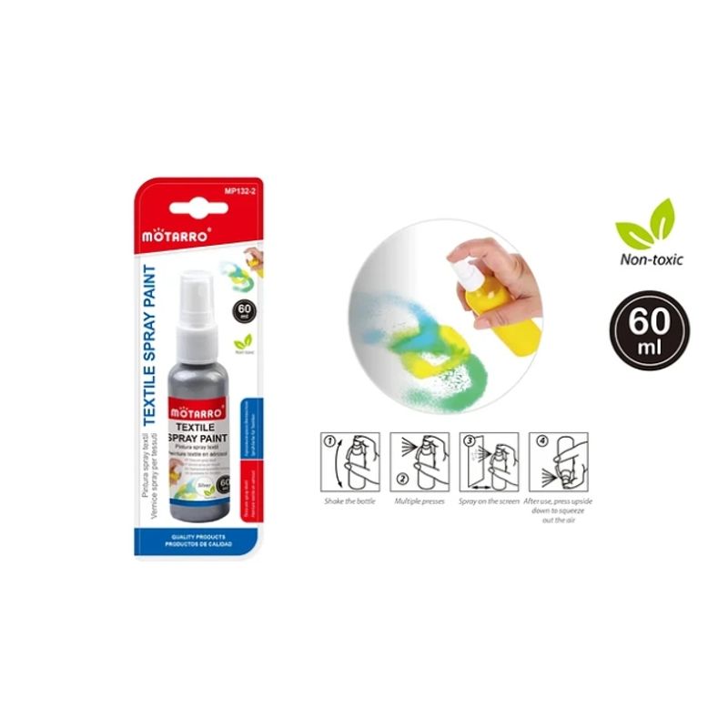 GENERICO - Pintura Textil En Spray Color Gris 60 ML