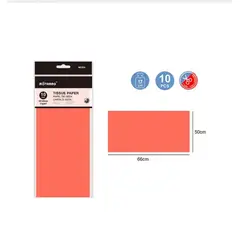 GENERICO - Papel De Seda Sandía 10 Pcs Papeleria