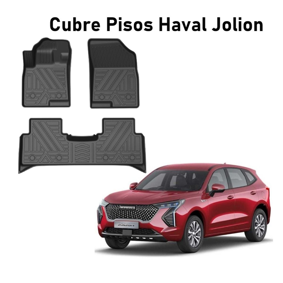 GENERICO - Set Cubre Pisos Calce Perfecto Haval Jolion - 3 Piezas