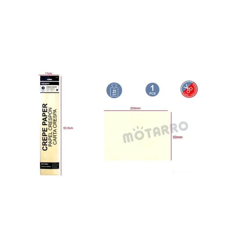GENERICO - Papel Crepe Amarillo Claro 21G Papeleria
