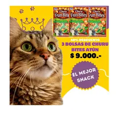 CHURU - PACK de 3 sachets de BITES Atún pollo para Gato