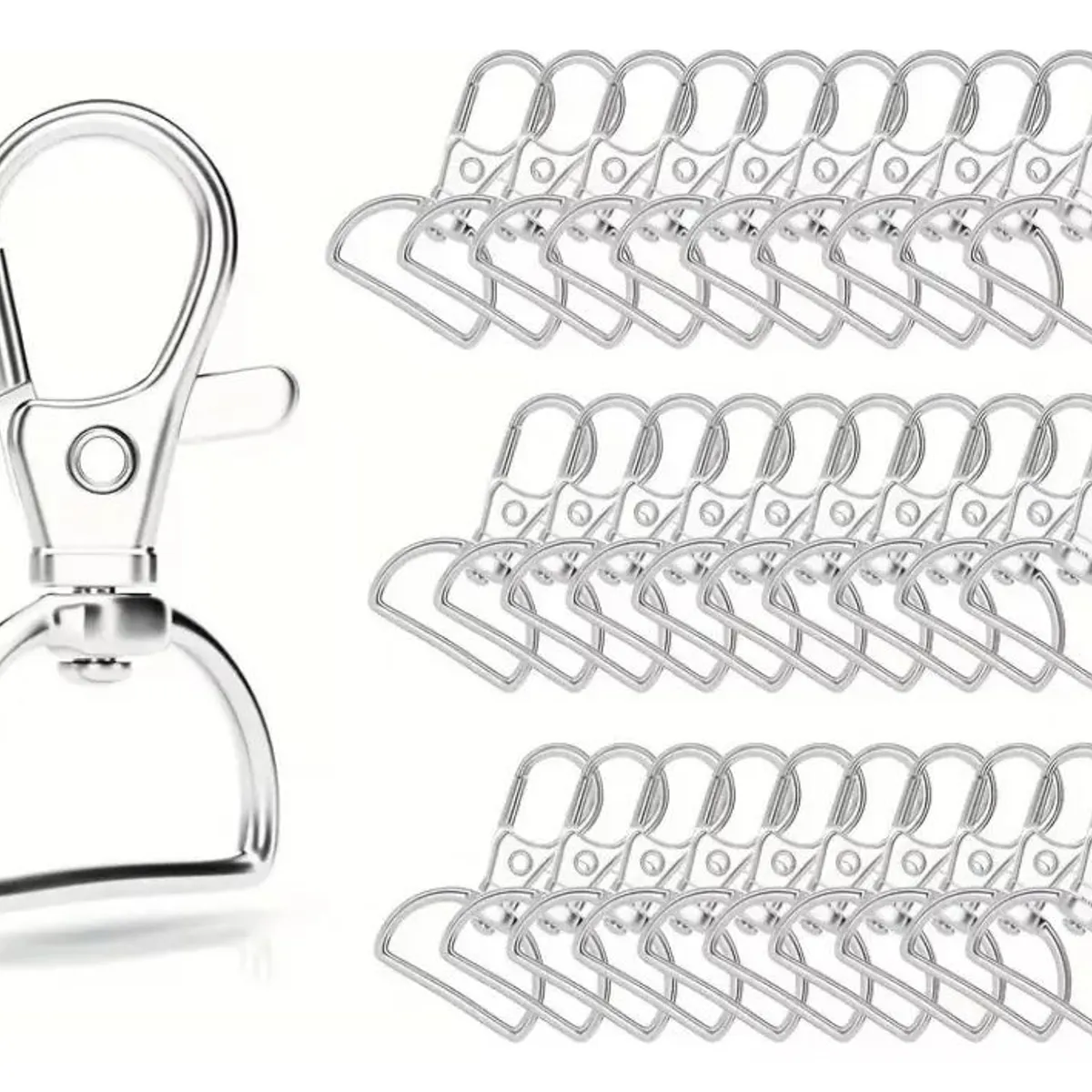 KUANGYE - Mosquetón Llaveros 100 Unidades De 2,5 Cm