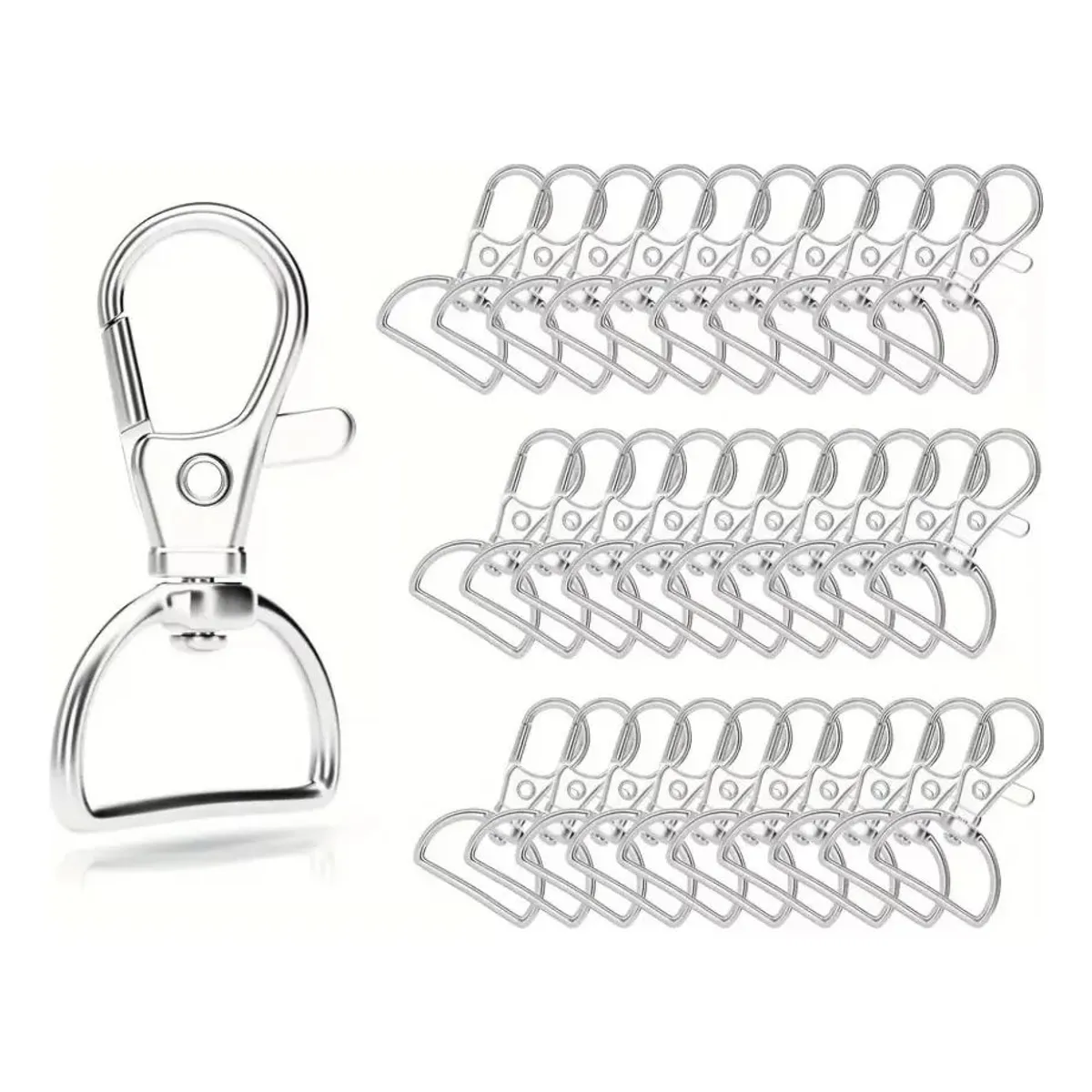 KUANGYE - Mosquetón Llaveros 100 Unidades De 2,5 Cm