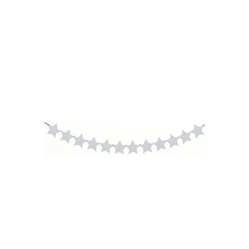 GENERICO - Banderín De Estrellas Plata 3m
