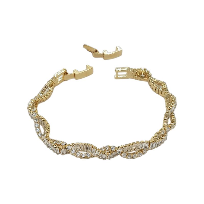 GENERICO - Brazalete  Pulsera Fantasía Para Fiesta De Strass Sevi