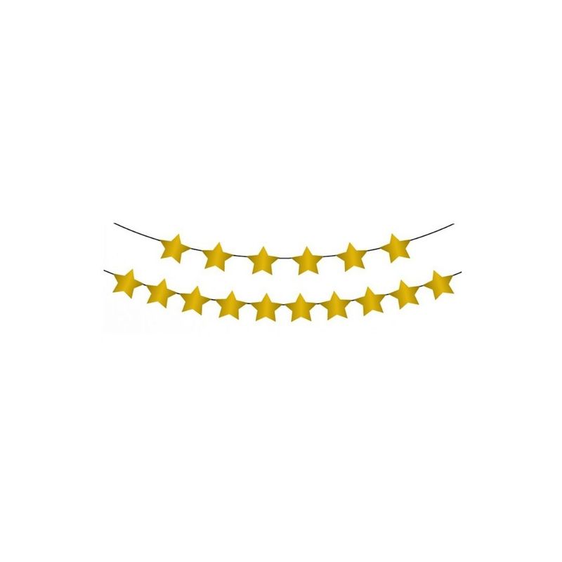 GENERICO - Banderín De Estrellas Dorado 5m
