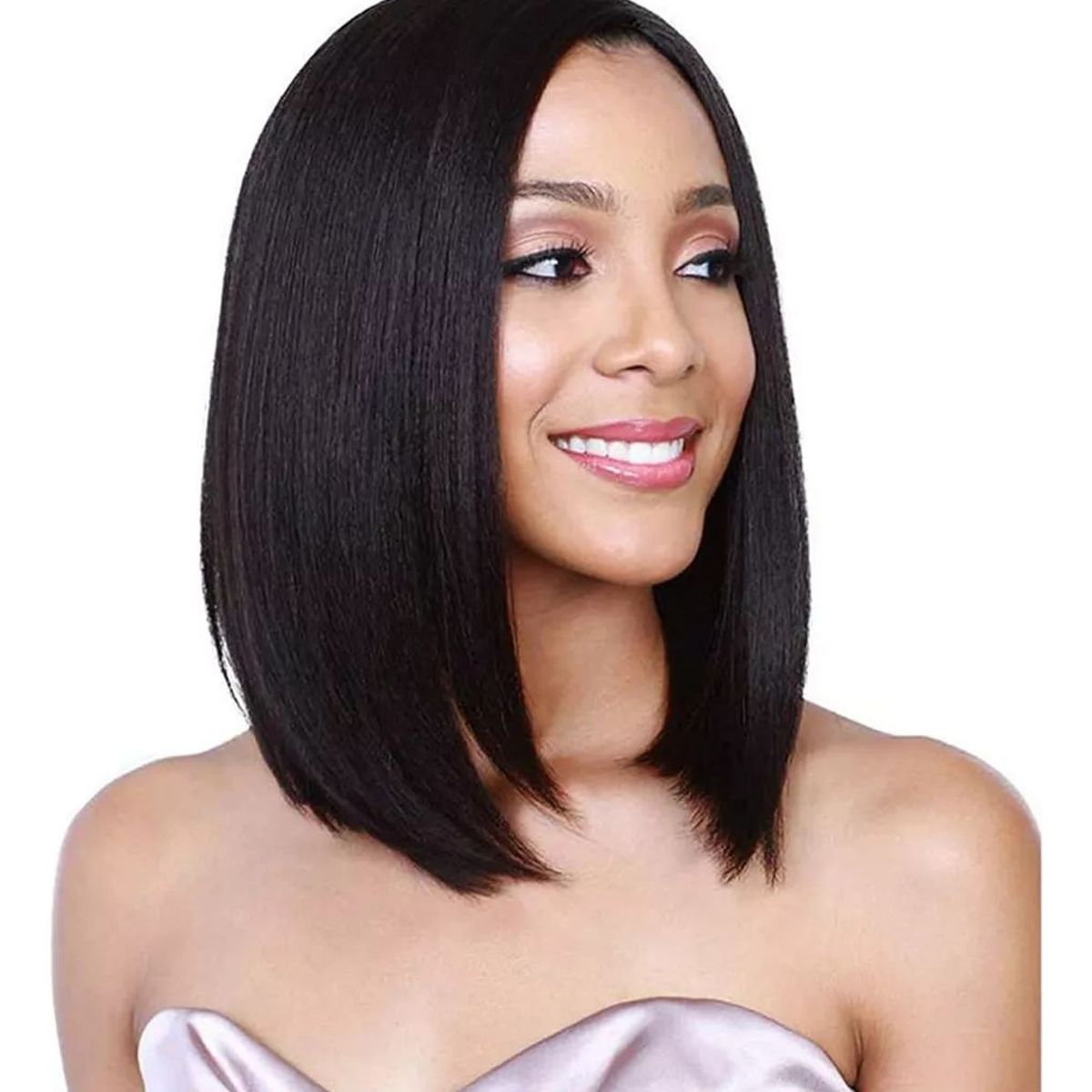 KUANGYE - Peluca Melena Tonos Muy Naturales Pelucas Mujer Dama Negro