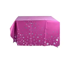 GENERICO - Mantel Fucsia Tornasol Con Estrellas 137x274cm