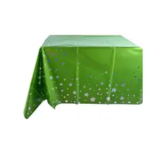 GENERICO - Mantel Verde Tornasol Con Estrellas 137x274cm