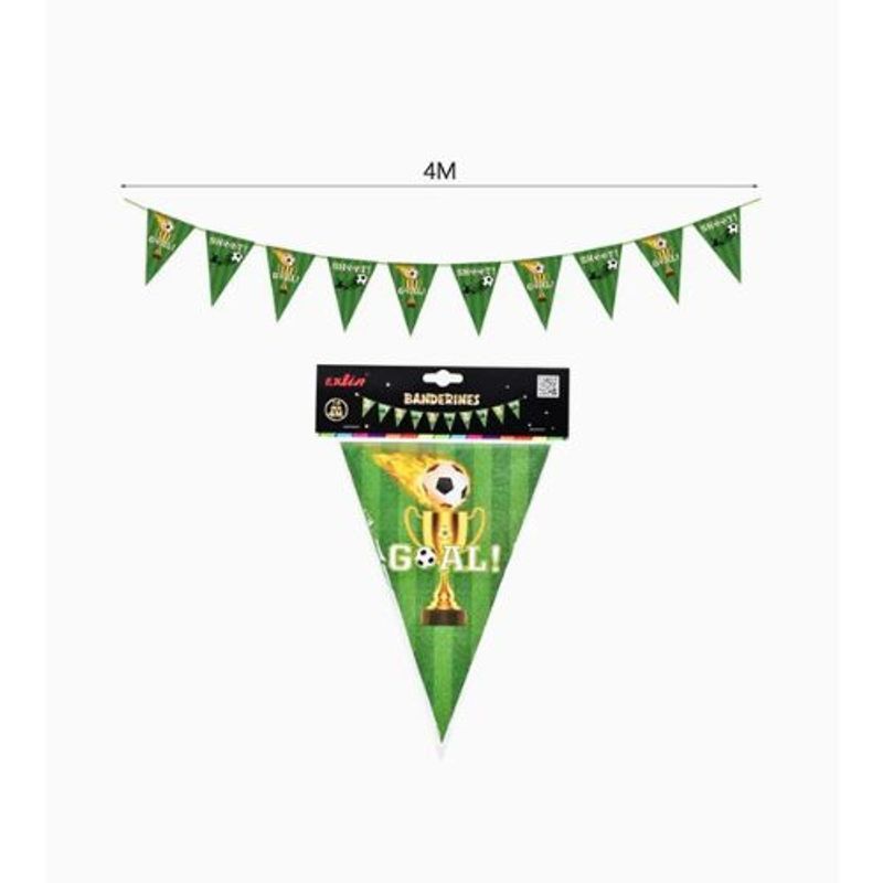 GENERICO - Banderines Futbol Color Verde 4 M