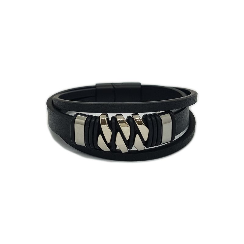 GENERICO - Pulsera De Ecocuero Y Fantasia Para Hombre Cruzadas