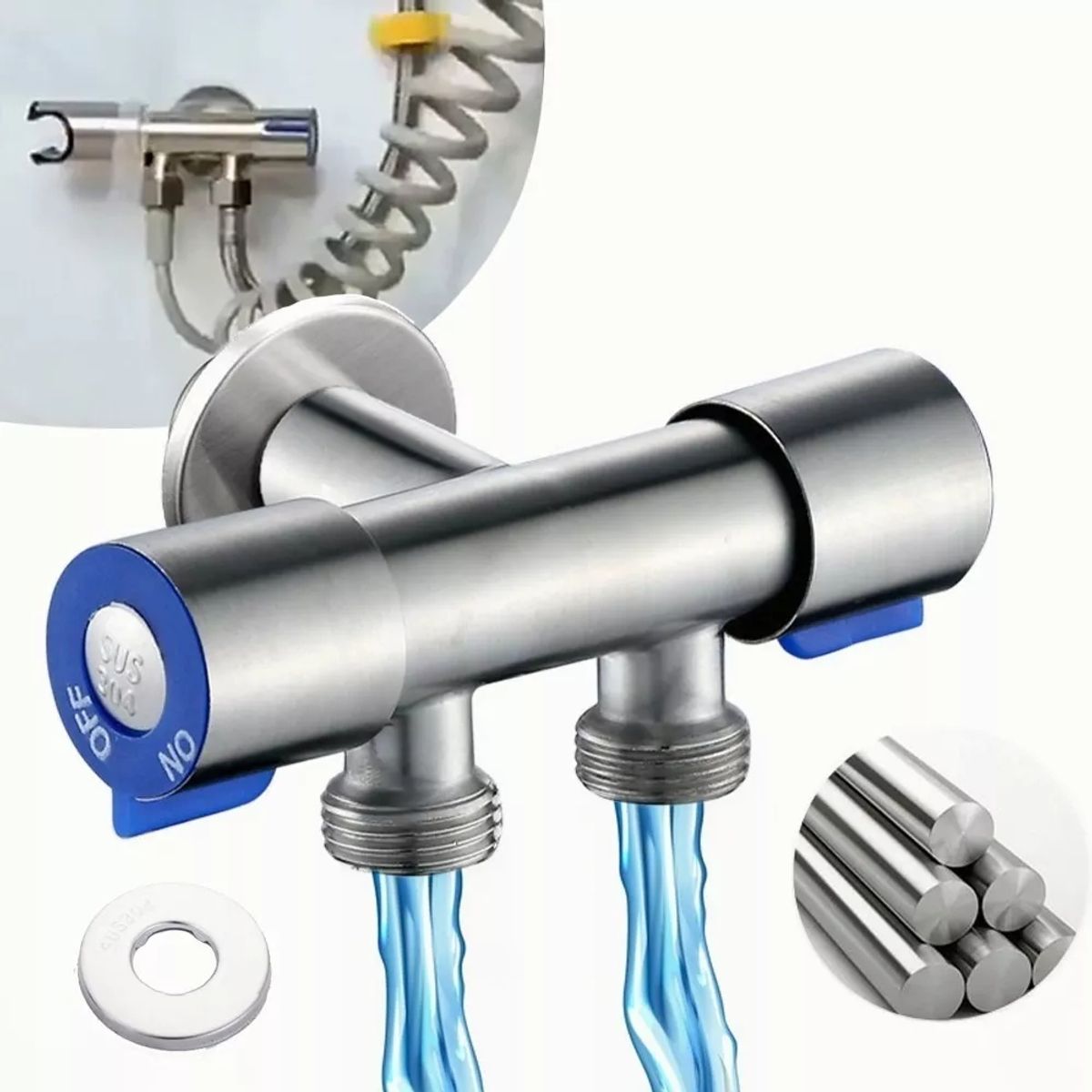 KUANGYE - Llave Doble Salida Corte Rápido