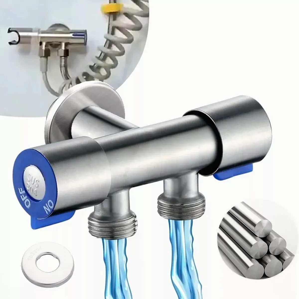 KUANGYE - Llave Doble Salida Corte Rápido