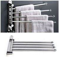 Colgador De Toalla Acero Inoxidable 4 Brazos 180 Grados Baño