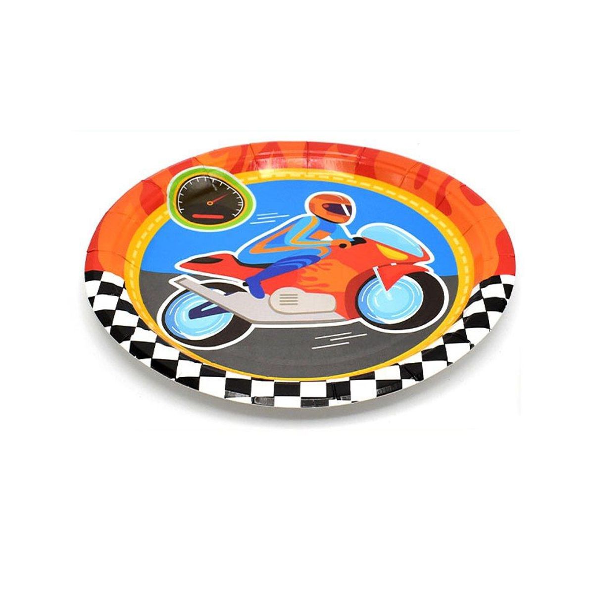GENERICO - Platos De Cartón Motocicleta 18cm 6pcs