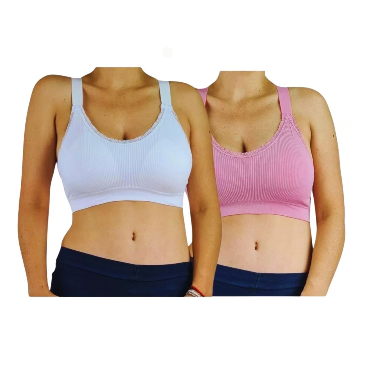 LOOK SHOP - Pack 2 Sostén Deportivo Elasticado Mujer Tirantes 3