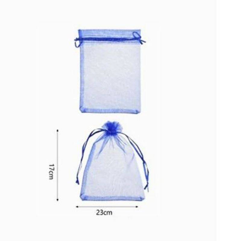 GENERICO - Bolsa de Organza Color Azul 17X23 Cm
