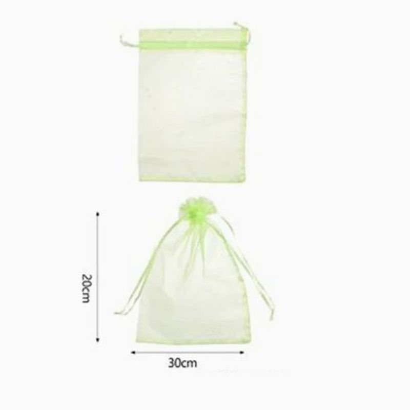 GENERICO - Bolsa De Organza Color Verde 20 X 30 Cm
