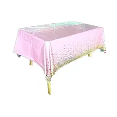 GENERICO - Mantel Rosa Con Puntos 137x183 Cm