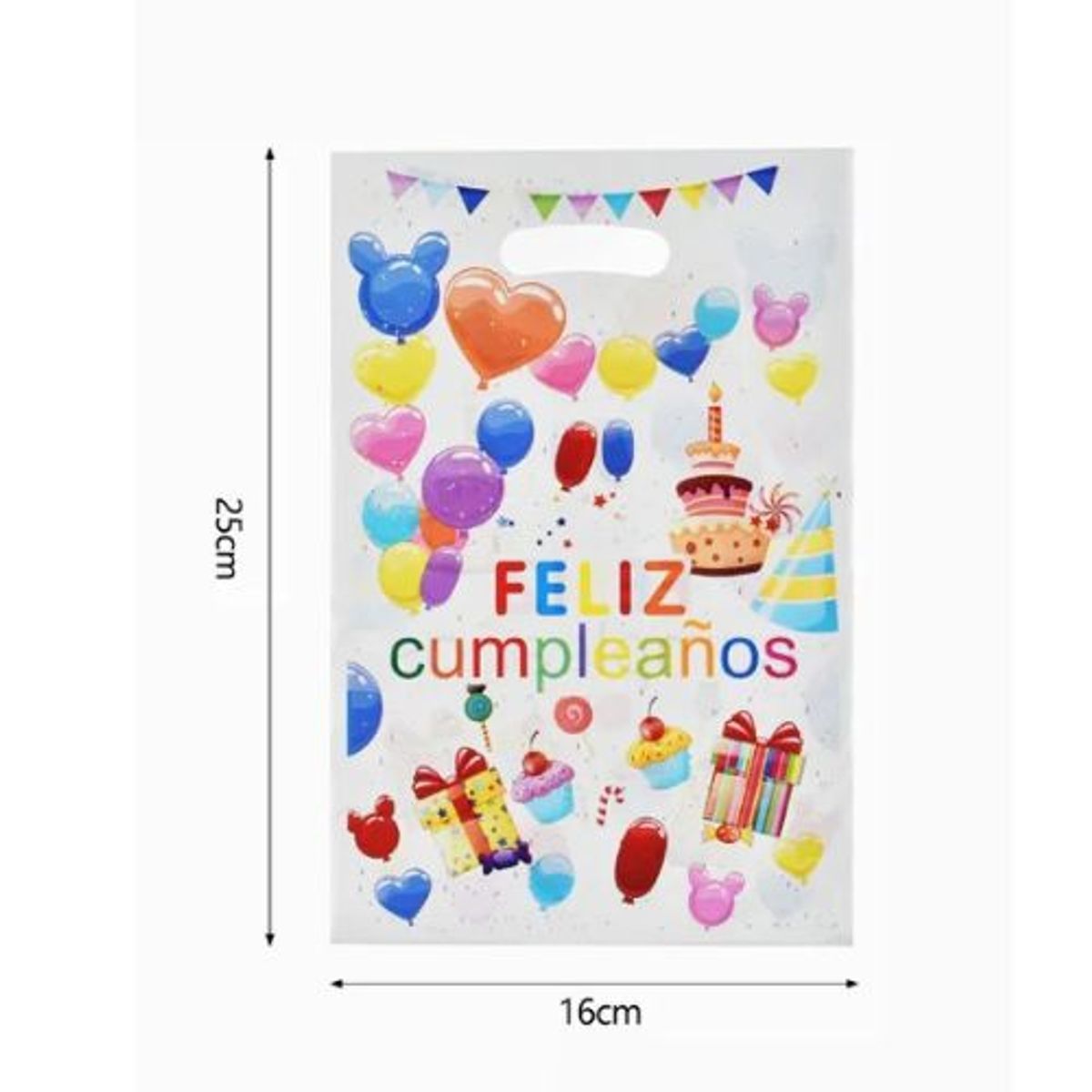 GENERICO - Bolsas Para Dulces 10 Unidades 25X16 Cm Blanco