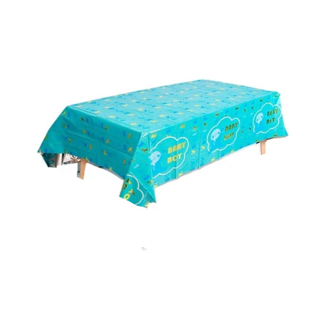 GENERICO - Mantel Metálico Azul Baby Boy 137x183 Cm