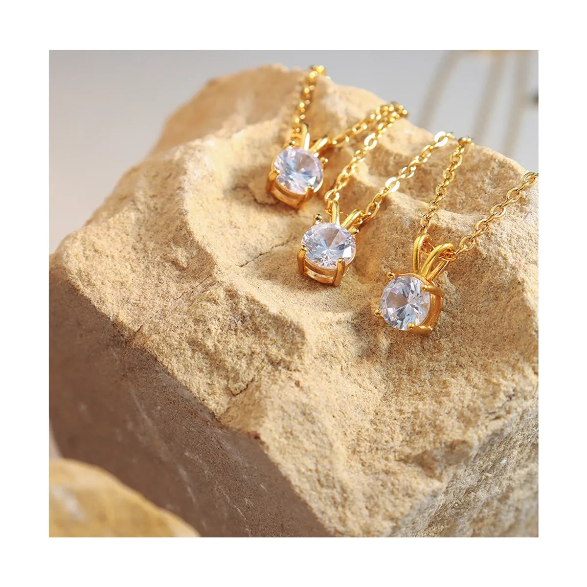LUX JOYAS - Collar Baño Oro 18k Punto De Luz