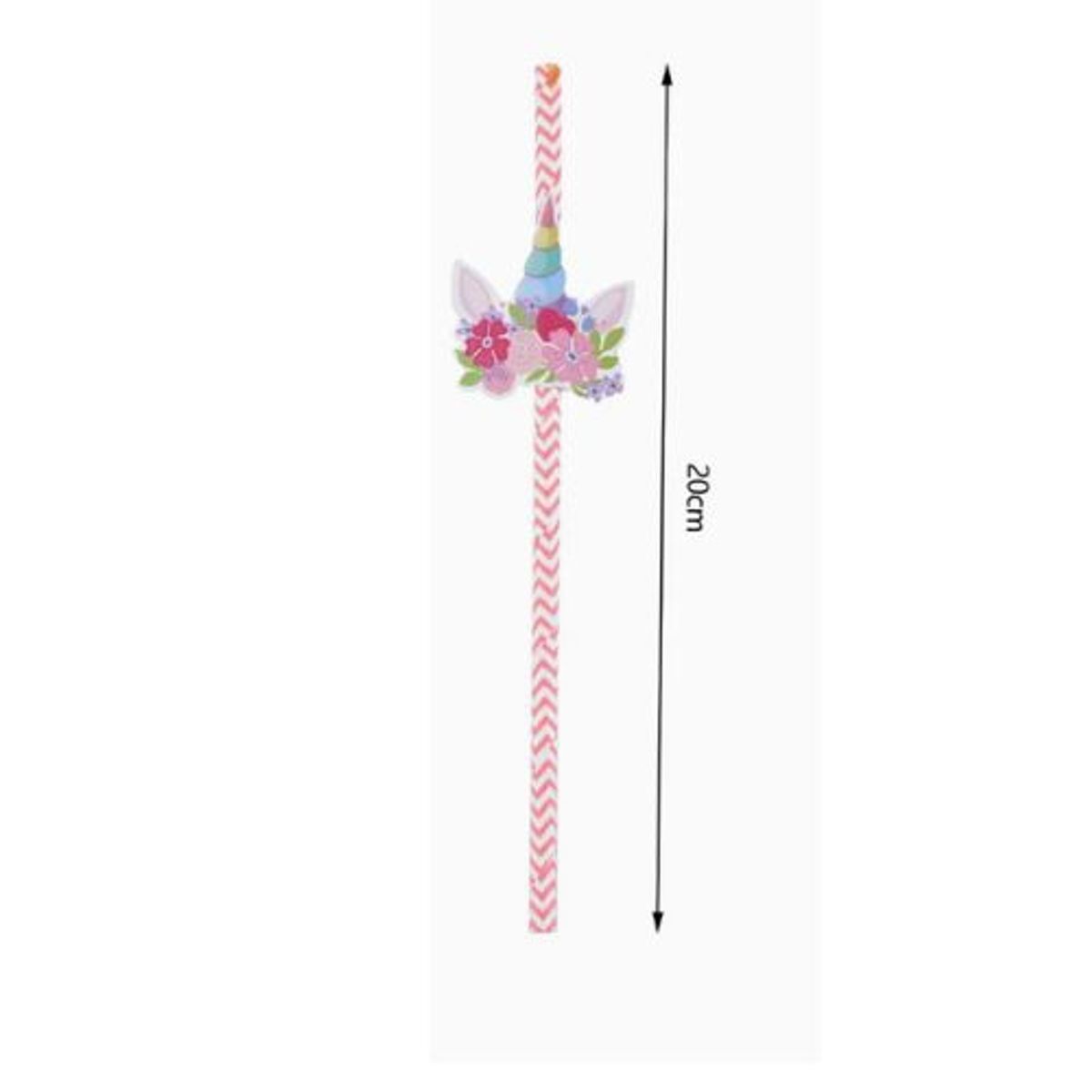 GENERICO - Bombilla Color Rosas 20 Cm 6 Unidades