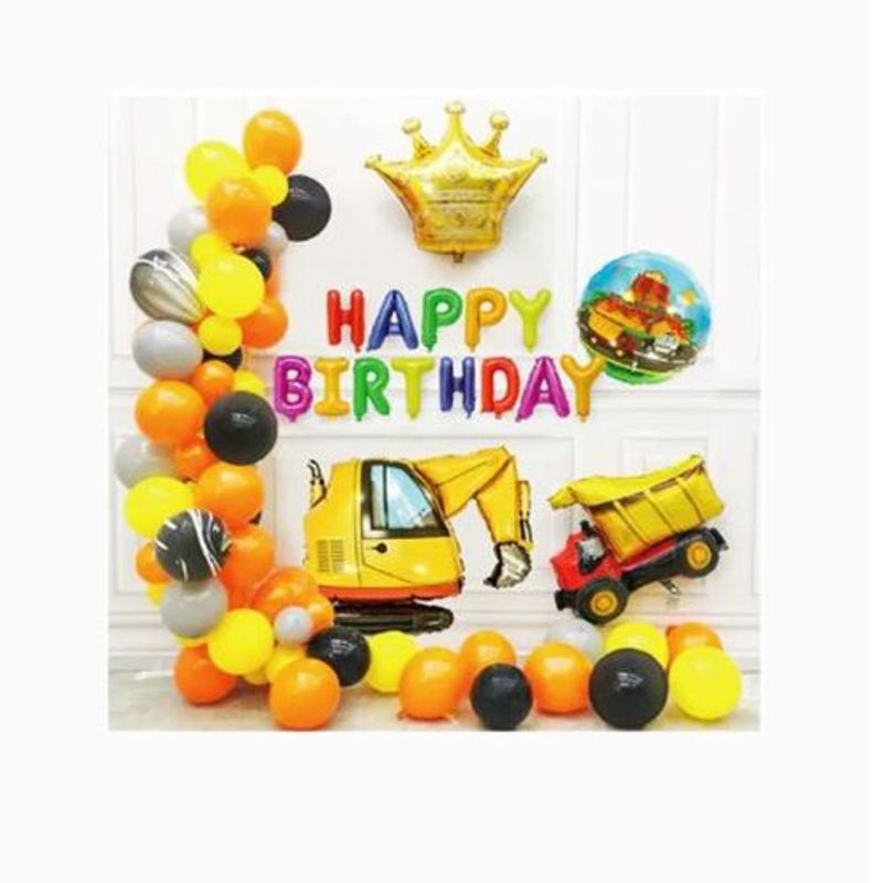 GENERICO - Cadena Se Globos Cumpleaños Color Amarillo