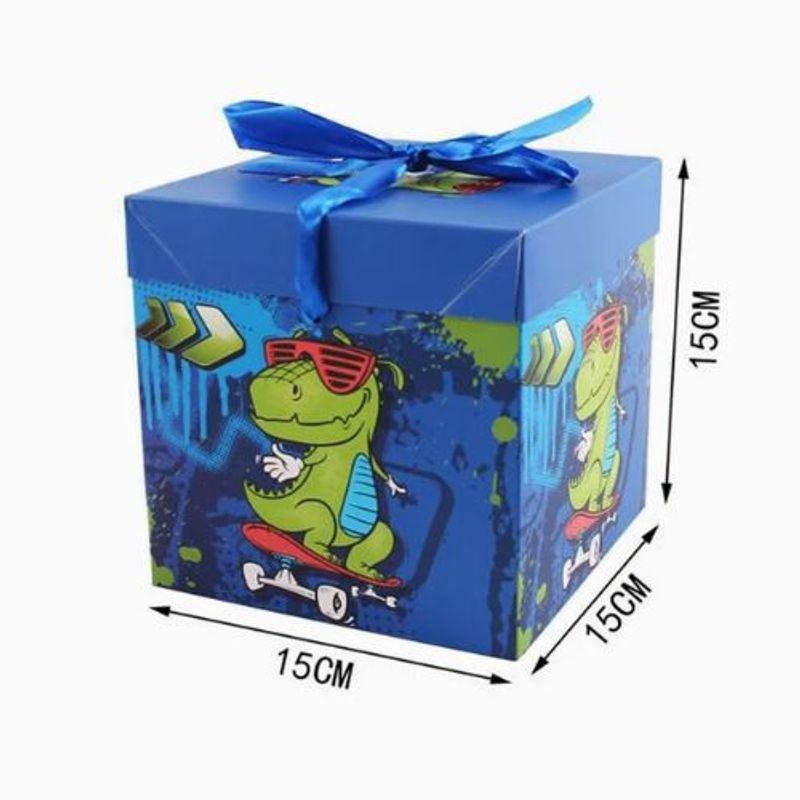 GENERICO - Caja de Regalo Color Azul Papel 15X15X15 Cm