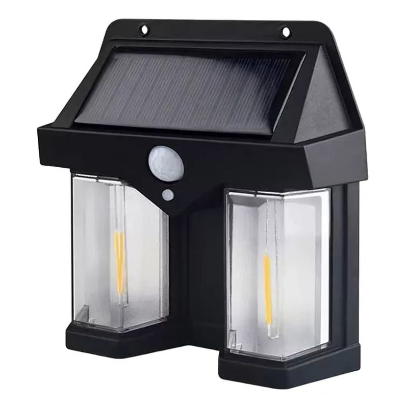 GENERICO - Aplique Lampara Solar de Pared Doble con Sensor de Movimiento