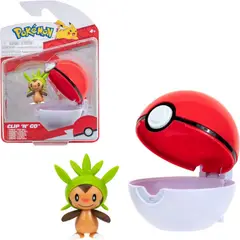POKEMON - Pokémon Clip N Go - Figura 5 Cm Chespin Mas Poke Ball